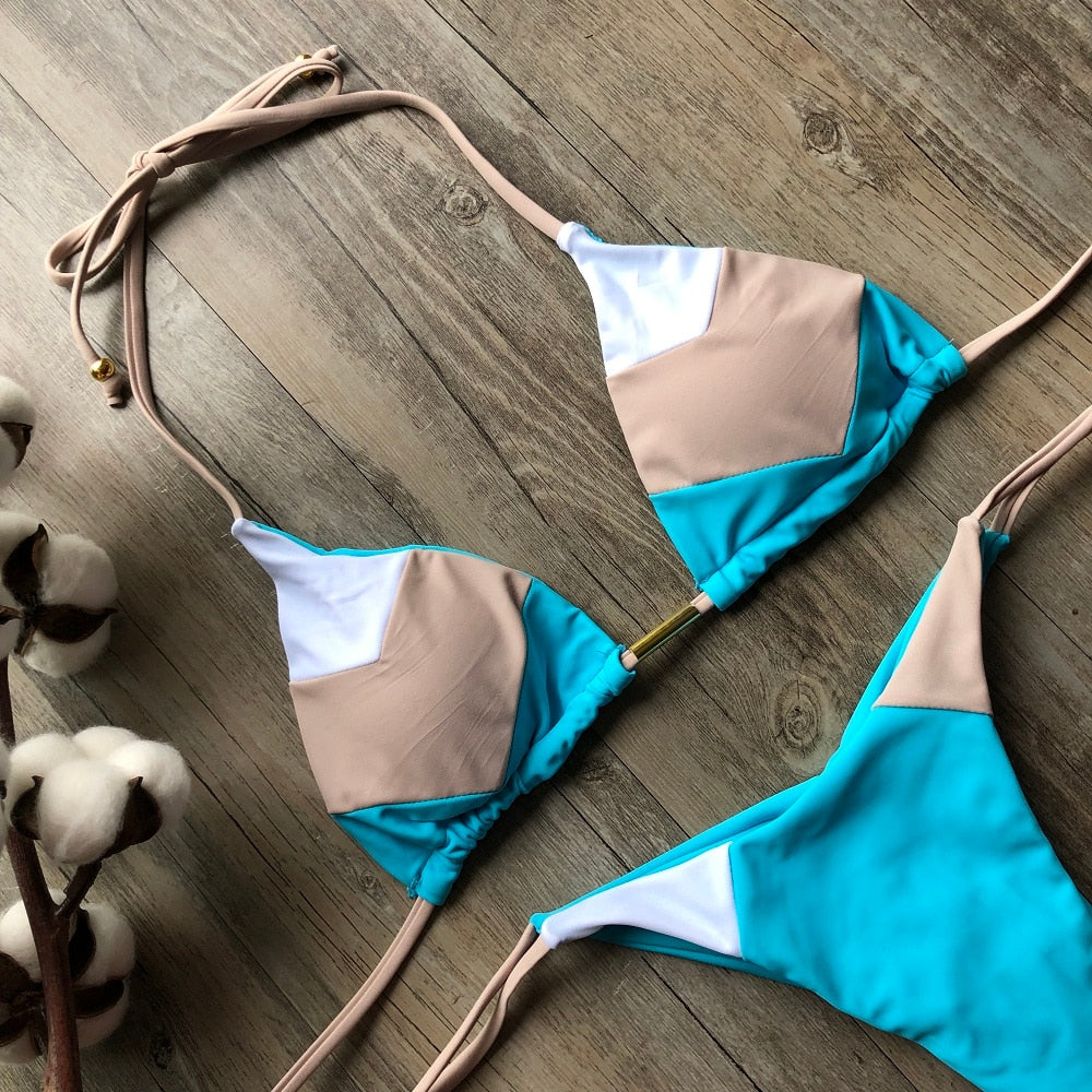 Triangle Print Bikini's - Multiiple colours