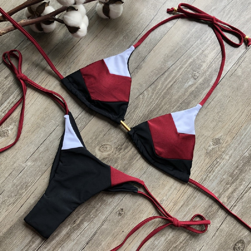 Triangle Print Bikini's - Multiiple colours