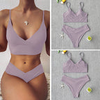 Brazilian two-piece bathing suit by 64b136-1e, featuring vibrant swimwear with matching top and bottom, ideal for beachwear.