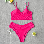 Brazilian two-piece bathing suit from 64b136-1e, featuring a stylish swimwear design, with vibrant colors and adjustable ties.