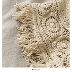 Boho tassel crop top from 64b136-1e featuring a stylish design with tassel details and a trendy crop fit.