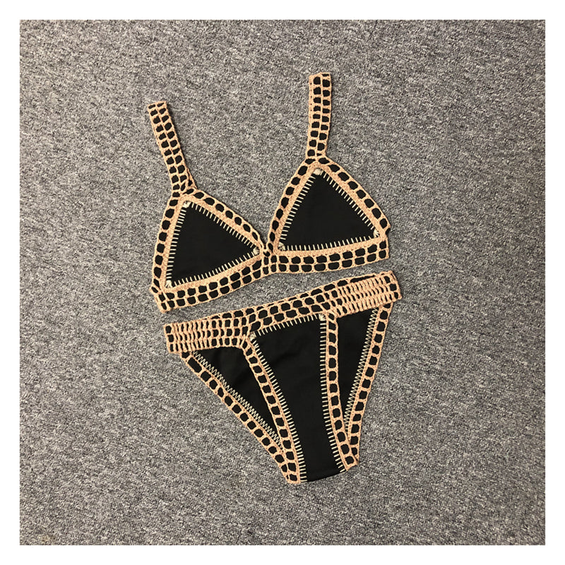 Crochet Black Bikini Set