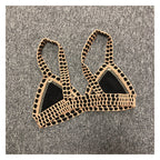 Black crochet bikini set from 64b136-1e swimwear, featuring a stylish, two-piece design with detailed crochet patterns.