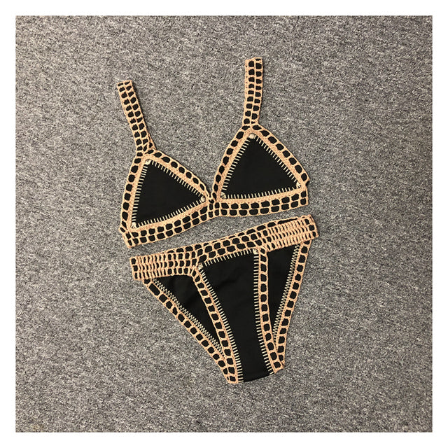 Crochet Black Bikini Set