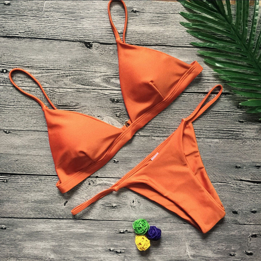Basic Earth Colour Slightly padded Bikini set