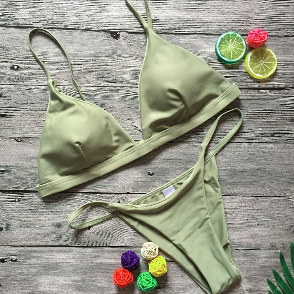 Basic Earth Colour Slightly padded Bikini set