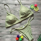 Basic Earth Colour Slightly Padded Bikini Set from 64b136-1e, featuring a stylish swimwear design with padded cups and a comfortable fit.