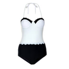 Women's one-piece swimsuit from 64b136-1e, featuring a stylish swimwear design in vibrant colors, shown on a model.