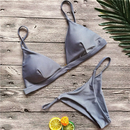 Basic Earth Colour Slightly padded Bikini set