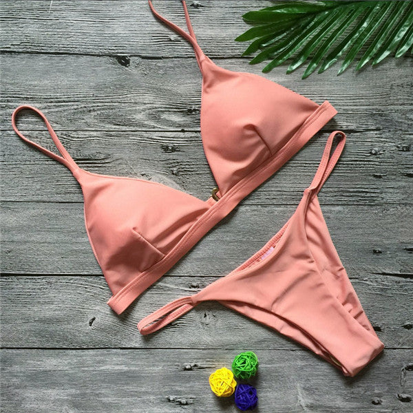 Basic Earth Colour Slightly padded Bikini set