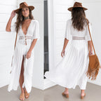 Light women's bikini cover-up cardigan from 64b136-1e, made of lightweight fabric with a relaxed fit, perfect for swimwear cover-up.