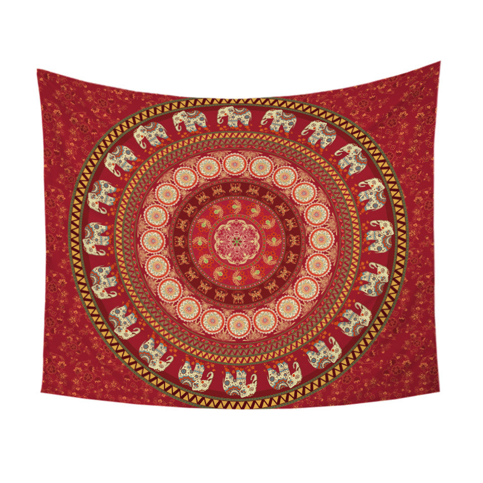 Indie Tapestry Beach Rug/ Yoga Mat / Decor - Red, Blue or white