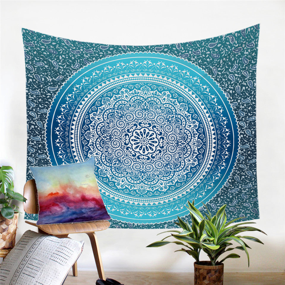 Indie Tapestry Beach Rug/ Yoga Mat / Decor - Red, Blue or white