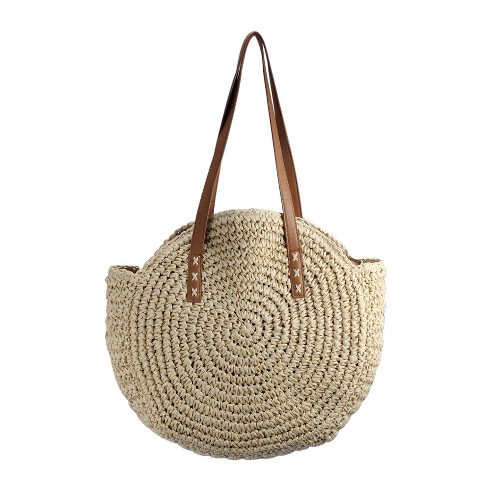 Rattan straw Beach Bag