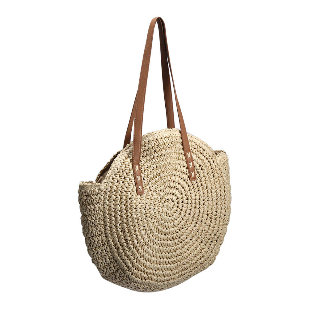 Rattan straw Beach Bag
