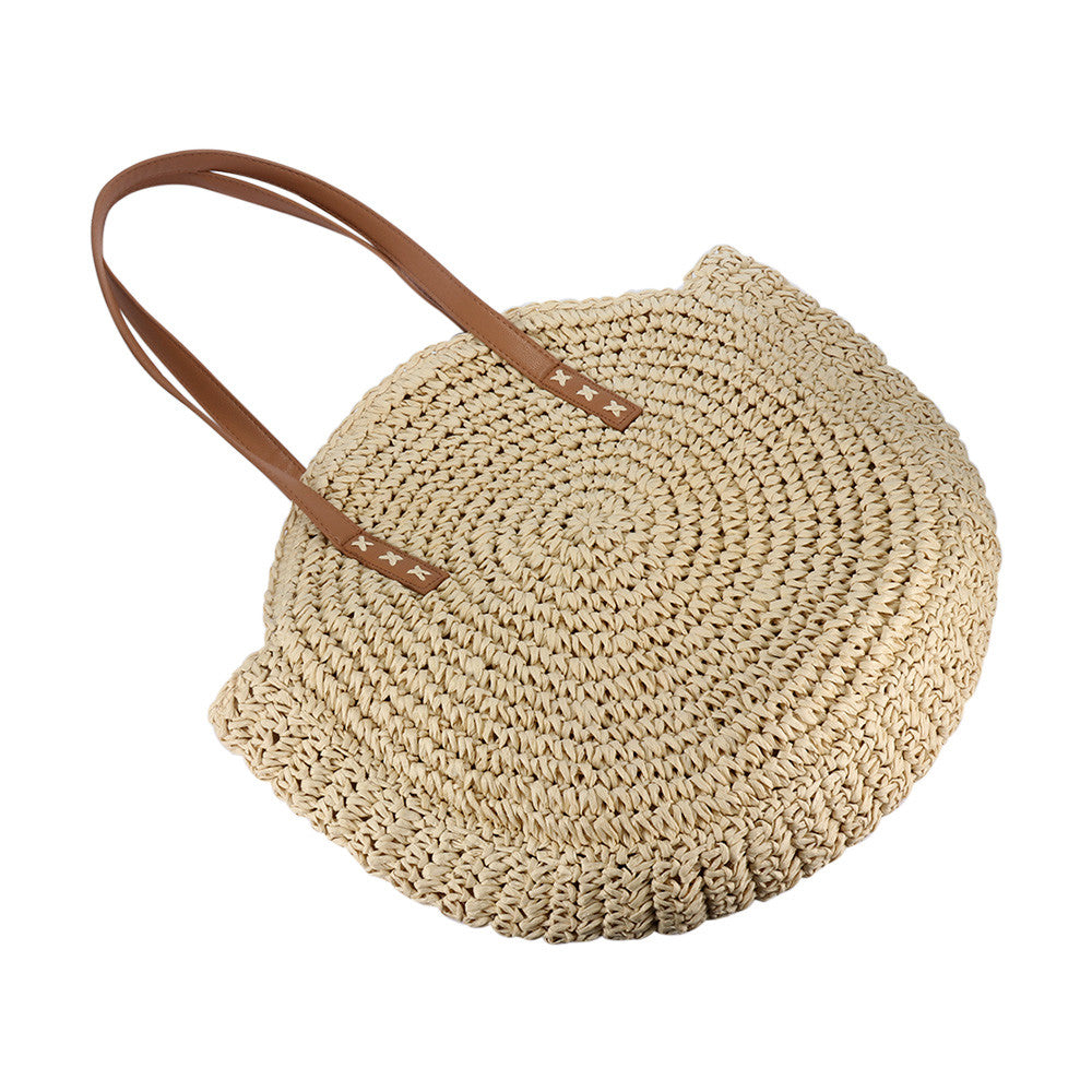 Rattan straw Beach Bag