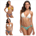 Colorful knitted bikini set from 64b136-1e with mixed vibrant hues, perfect for swimwear and beachwear.