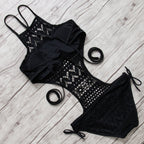 Colorful one-piece swimsuit from 64b136-1e, featuring a stylish design, available in four different vibrant colors.