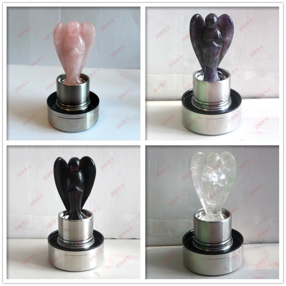 Natural Angel Crystal Water Bottles - Hand Carved
