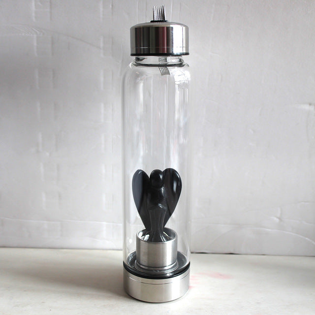 Natural Angel Crystal Water Bottles - Hand Carved