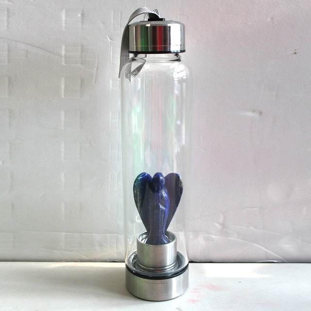 Natural Angel Crystal Water Bottles - Hand Carved