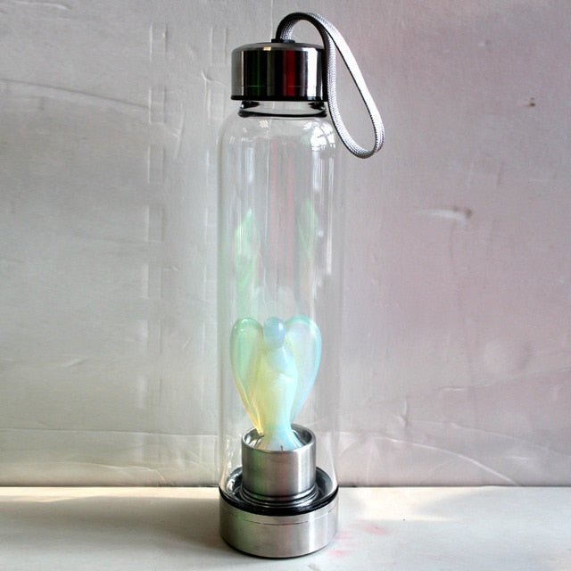 Natural Angel Crystal Water Bottles - Hand Carved