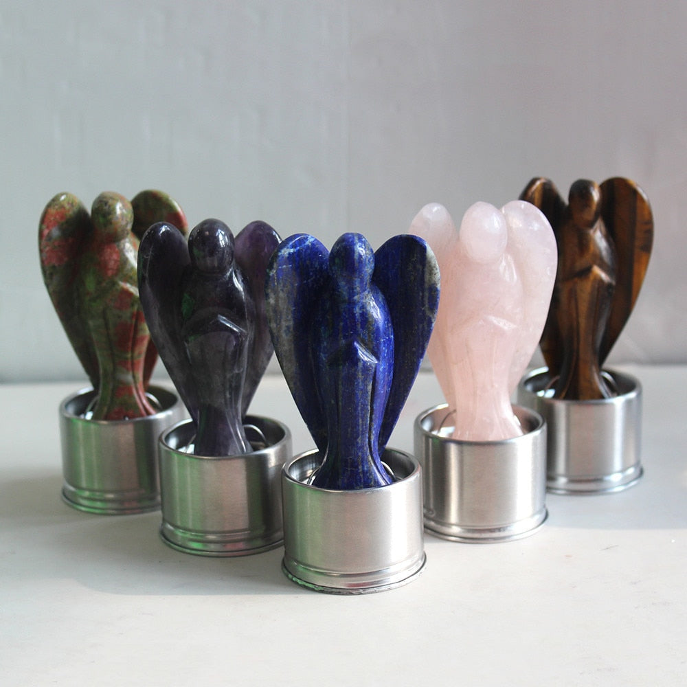 Natural Angel Crystal Water Bottles - Hand Carved