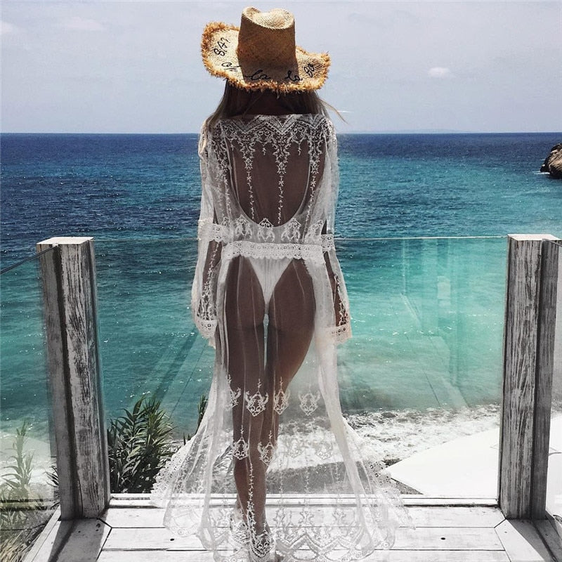 White Tunic Beach Robe