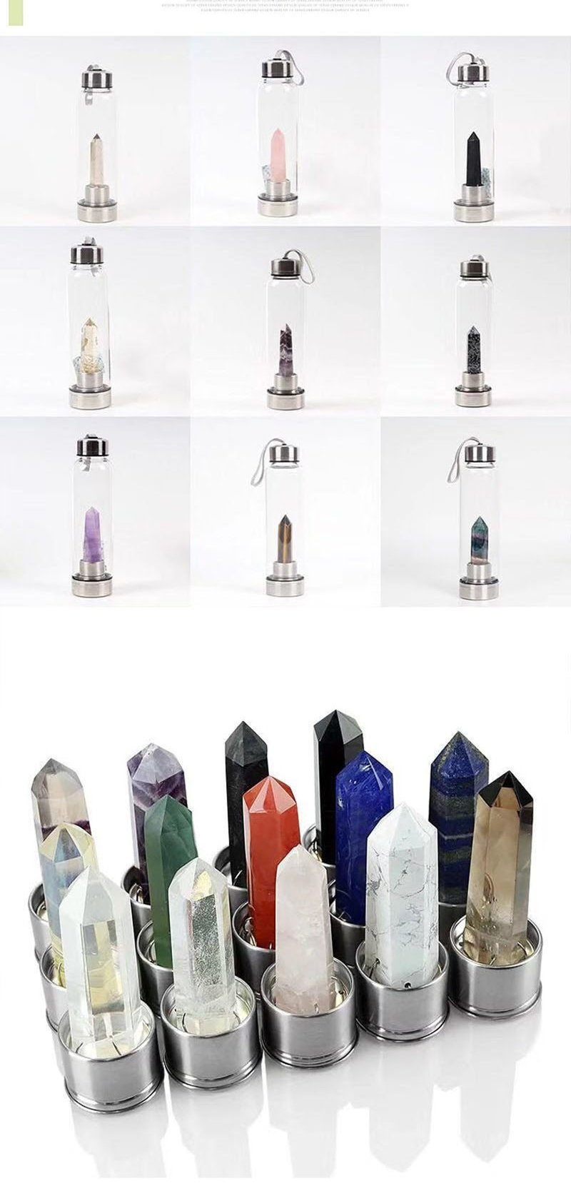 Natural Crystal Water Bottles