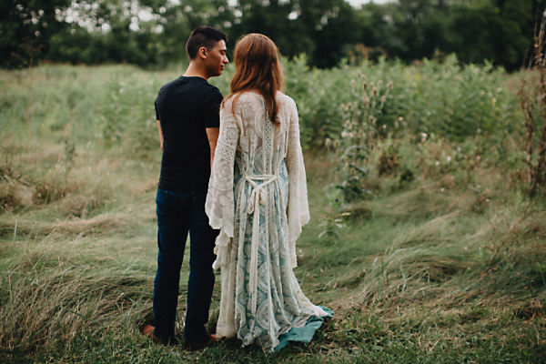 White Lace Kimono Slip Dress