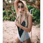 64b136-1e lace one-piece swimsuit in various styles and prints, featuring a flattering design and stylish swimwear for women.