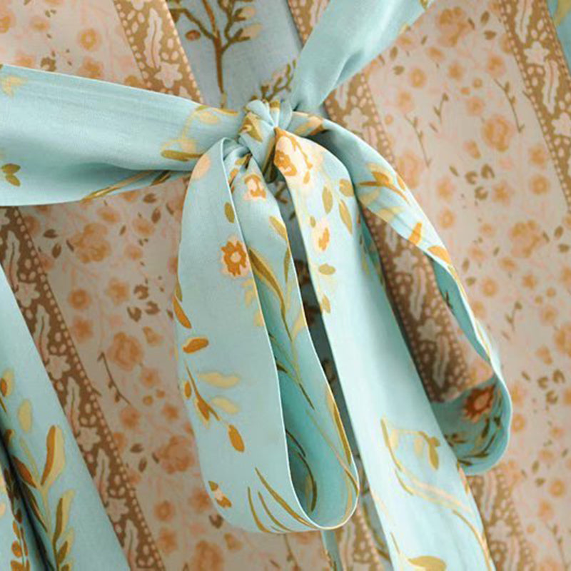 Boho Chic Turquoise Kimono