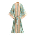 Boho Chic Turquoise Kimono