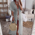 Drawstring Kimono Beach Cover Up - multiple colours