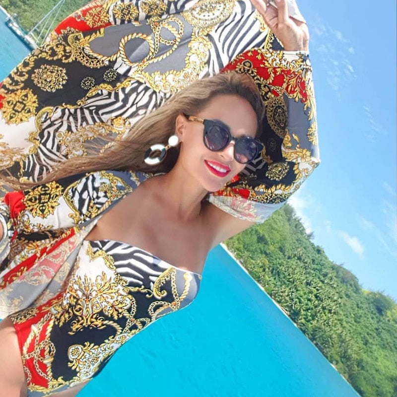 Swimsuit Cover up Tunic with matching swimsuit