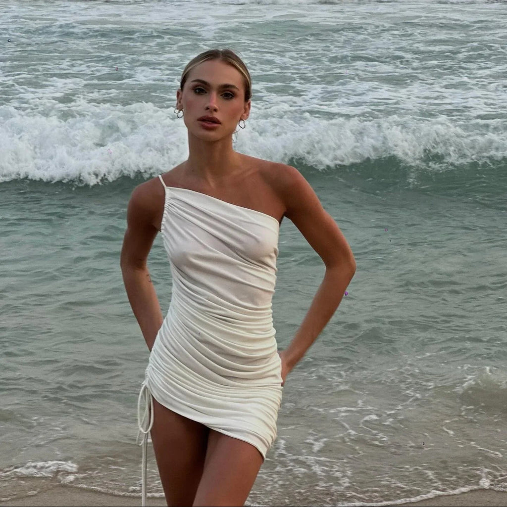 Pure Heart Pleated Mini Dress