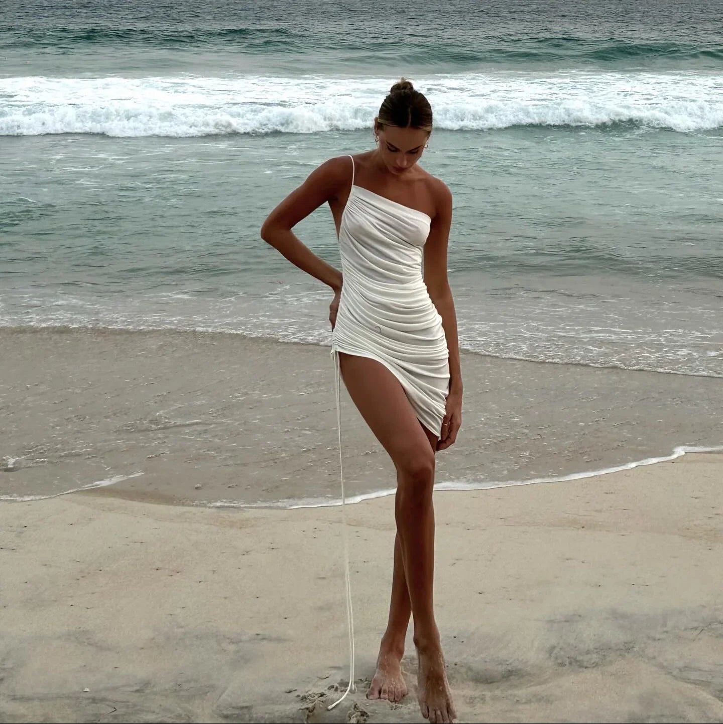 Pure Heart Pleated Mini Dress