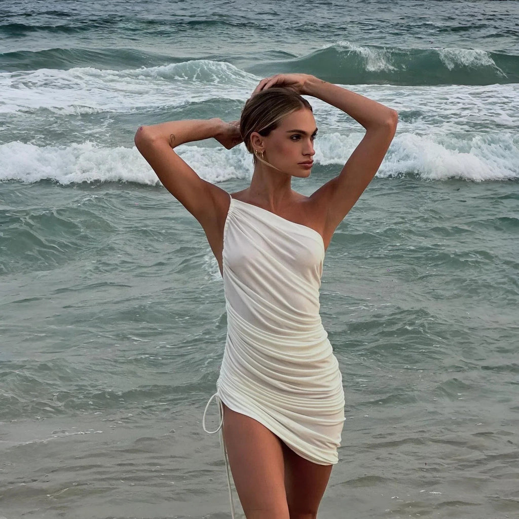 Pure Heart Pleated Mini Dress