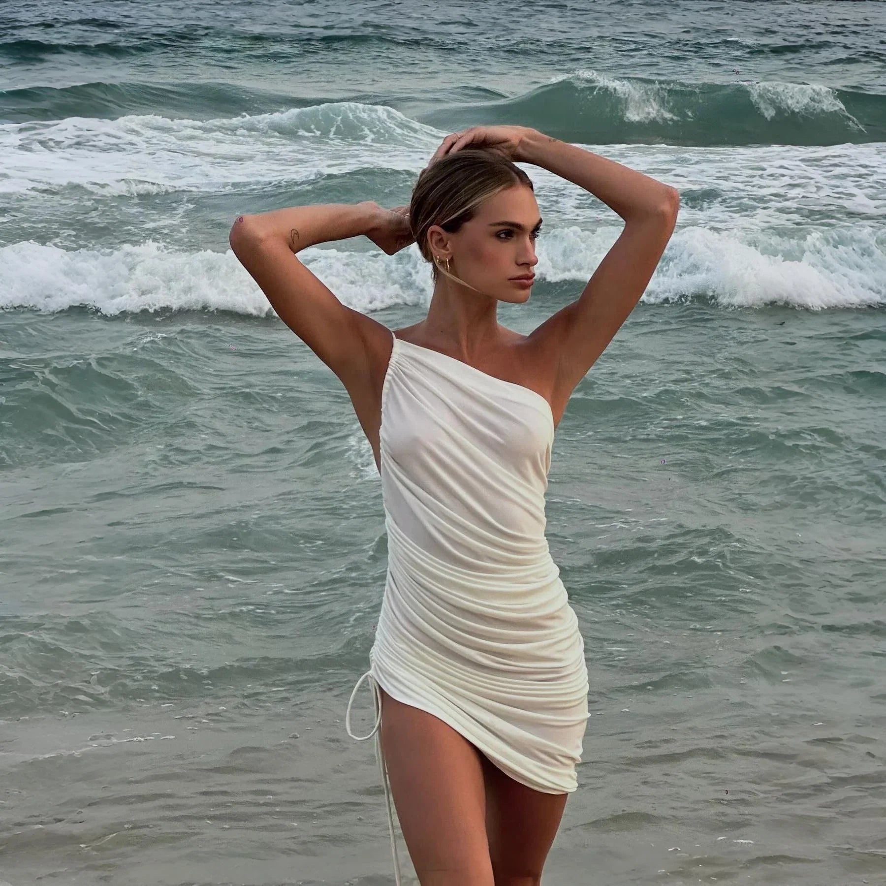 Pure Heart Pleated Mini Dress
