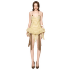 Retro Revival Ruffled Hem Mini Dress