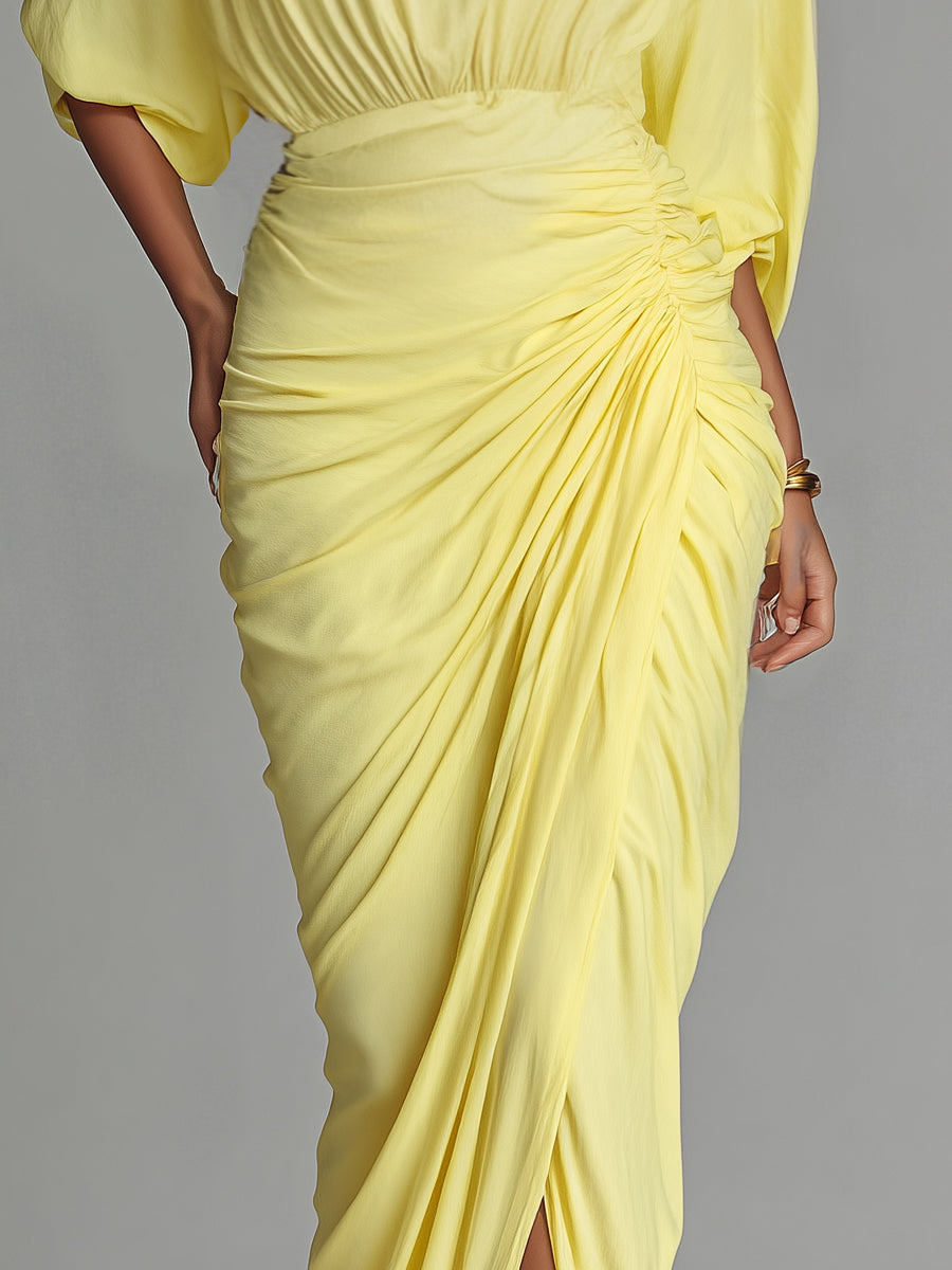 Golden Hour Drape Maxi Dress