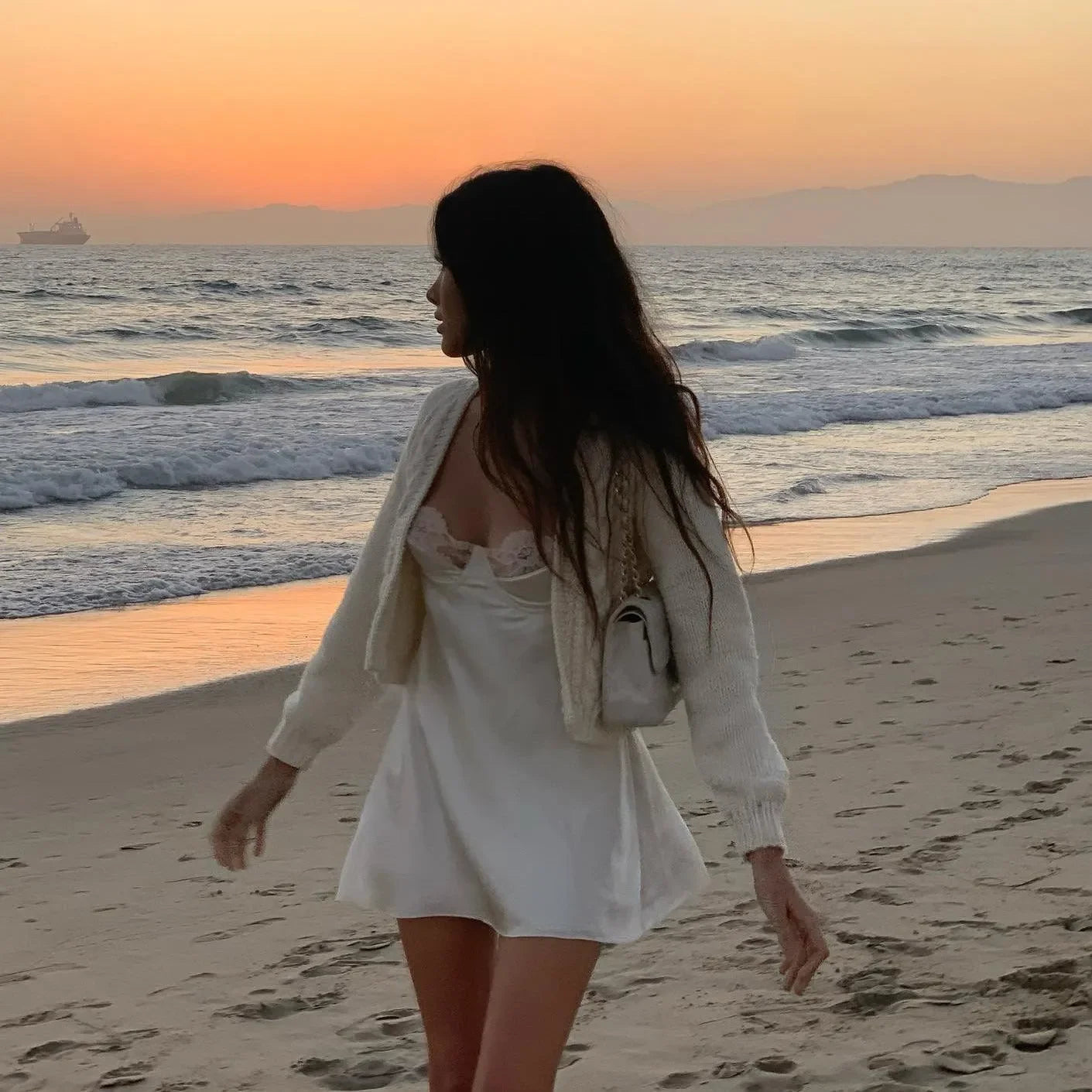 Silk Route  Lace Cup White Mini Dress