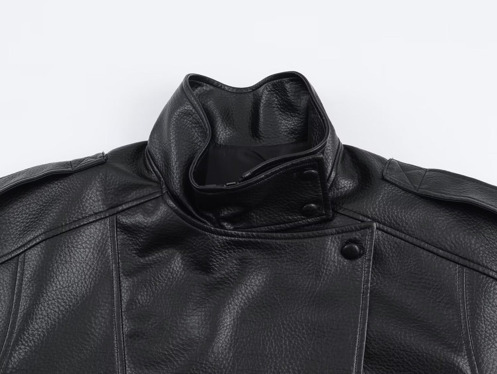 Carla Asymmetrical Leather Jacket