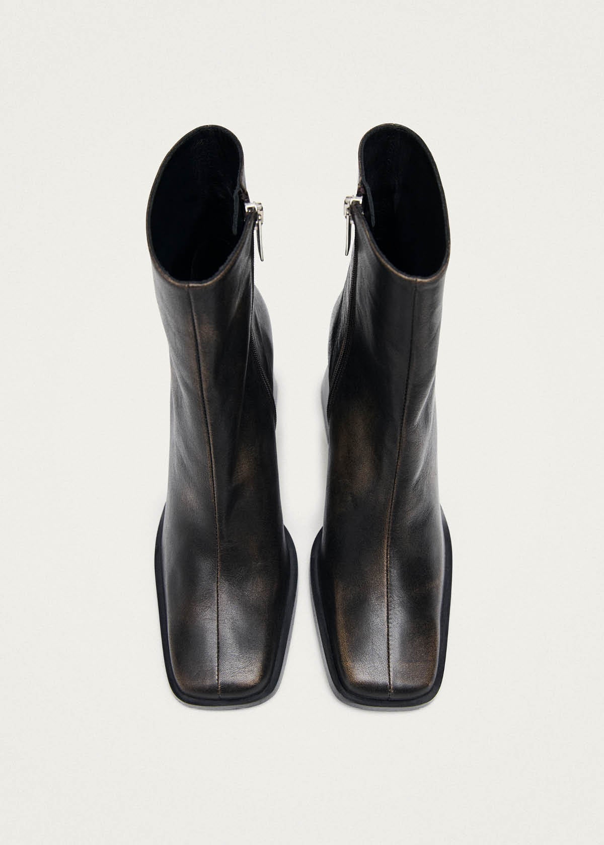South Vintage Effect Brown Ankle Boots