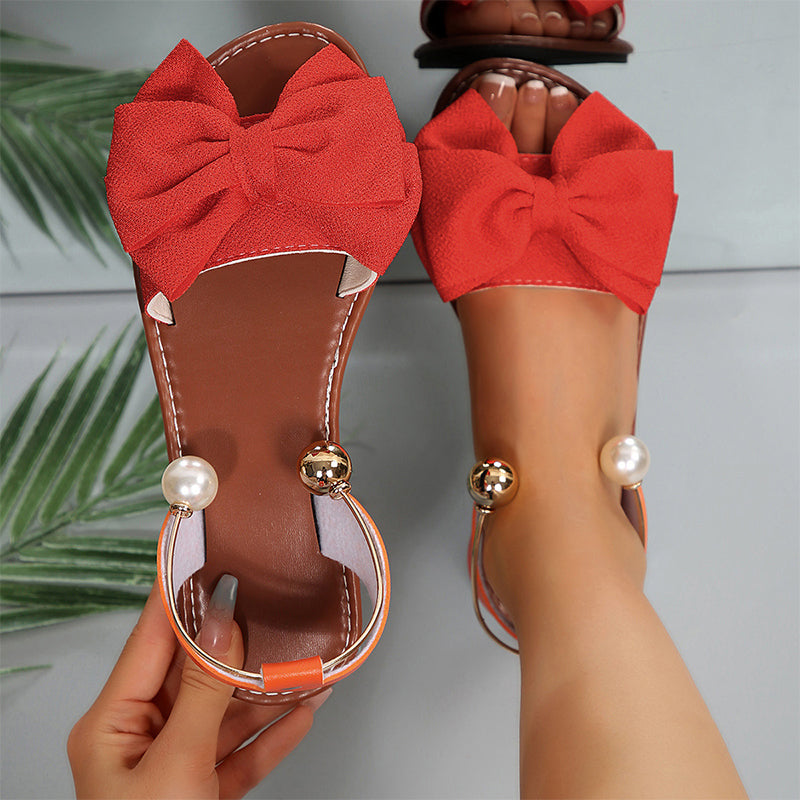 Stylish Pearl Ankle Strap Sandals