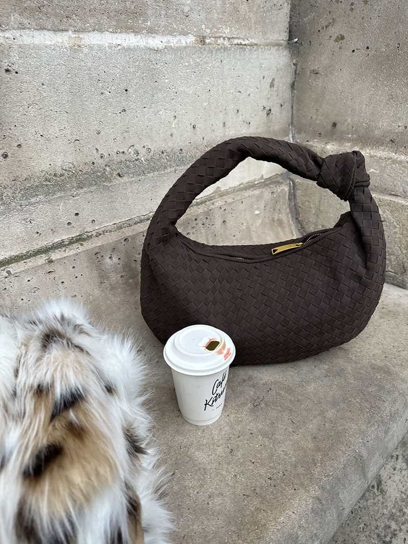 Aurelia Woven Suede Shoulder Bag