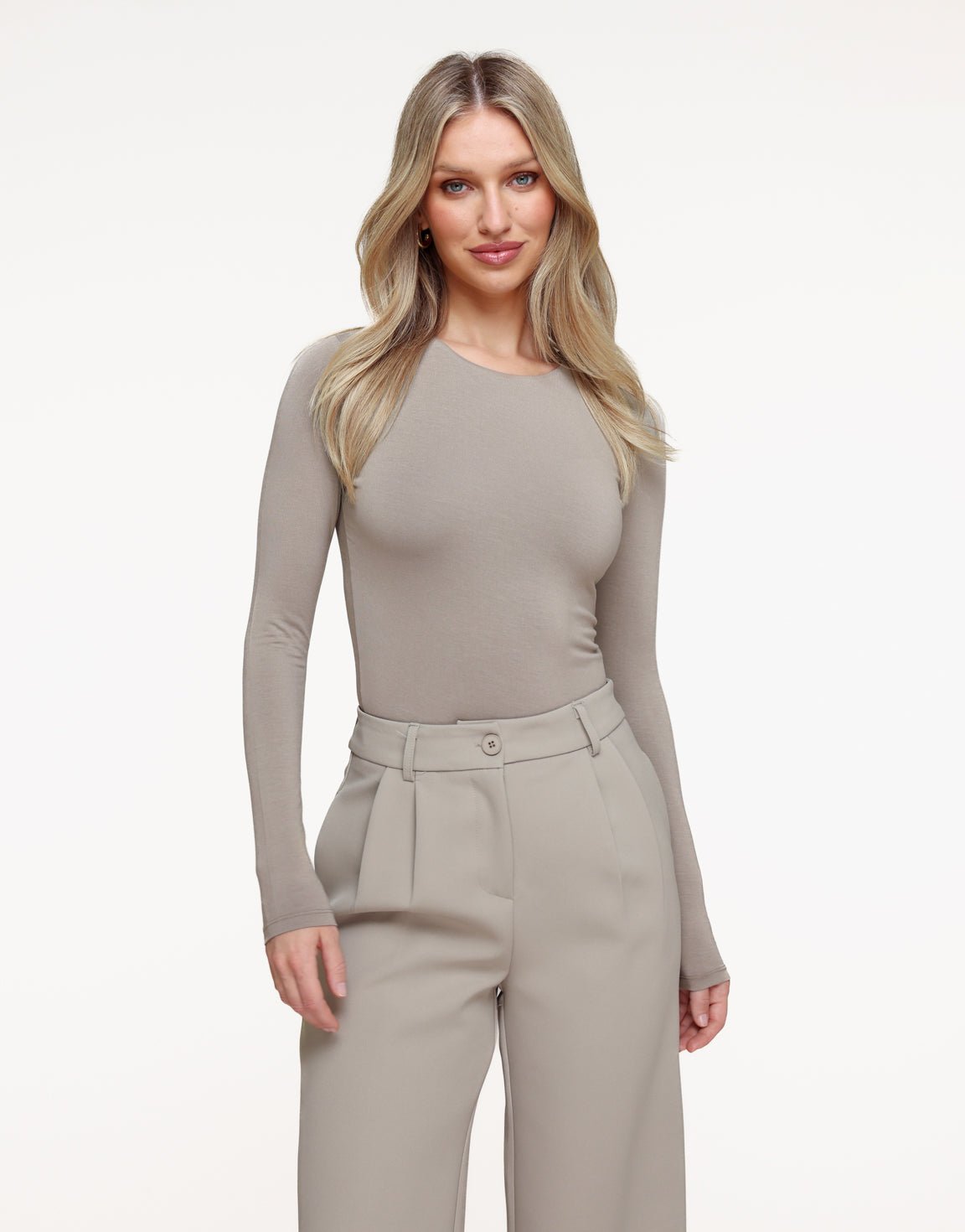 Taupe Basic LS - Top