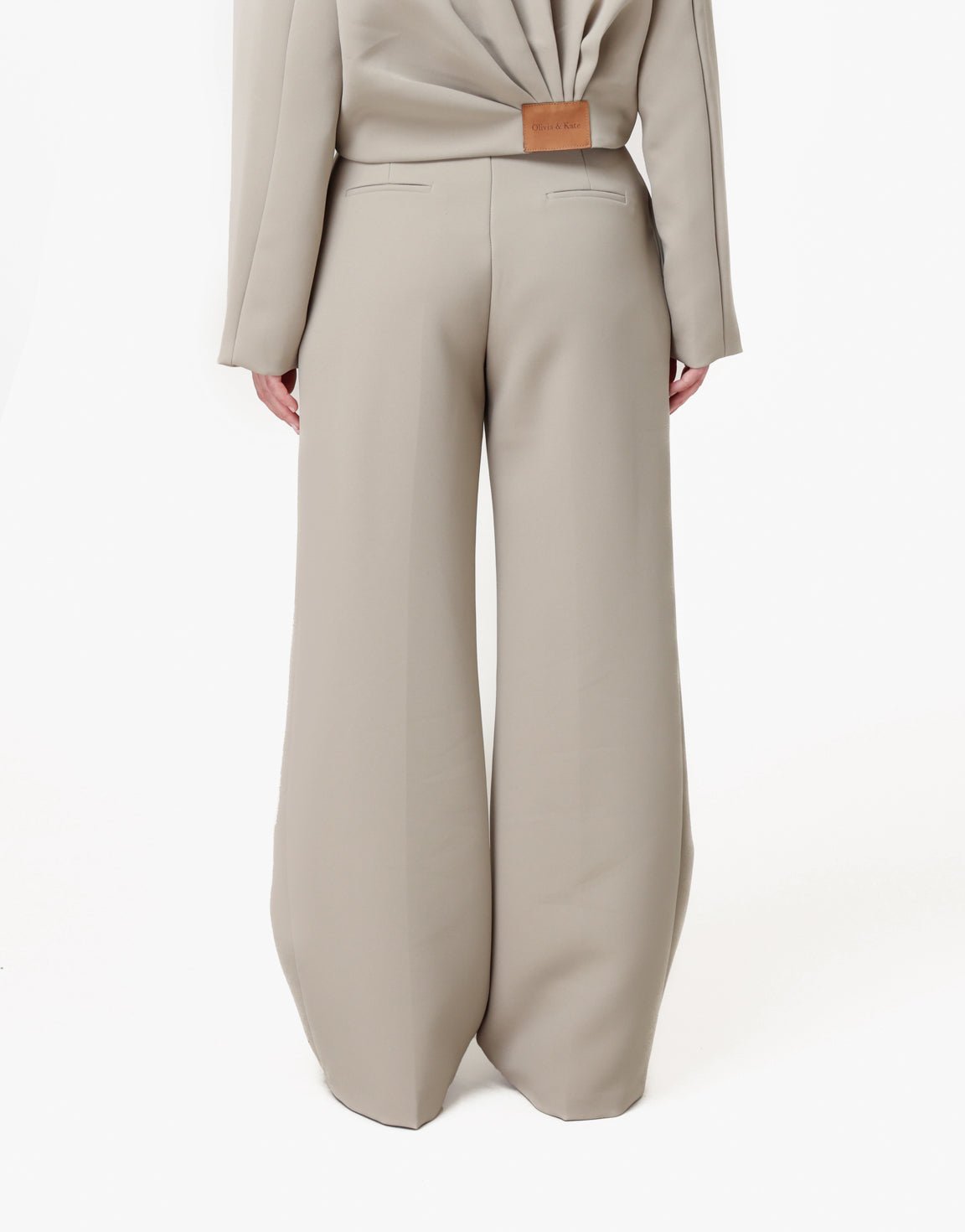 Taupe Premium Wijde - Pantalon