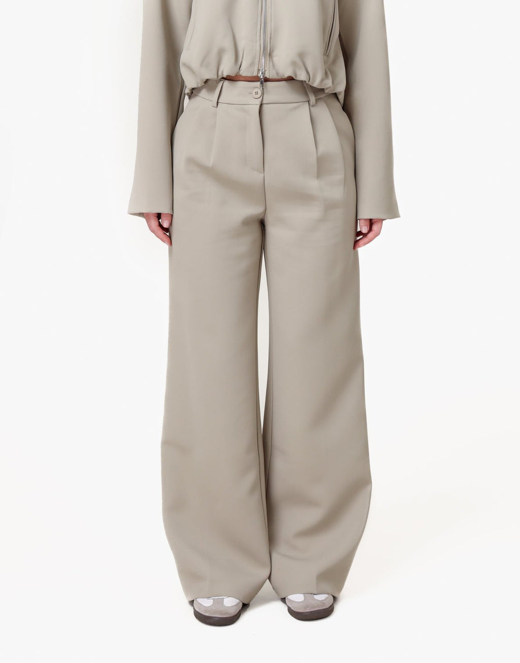 Taupe Premium Wijde - Pantalon