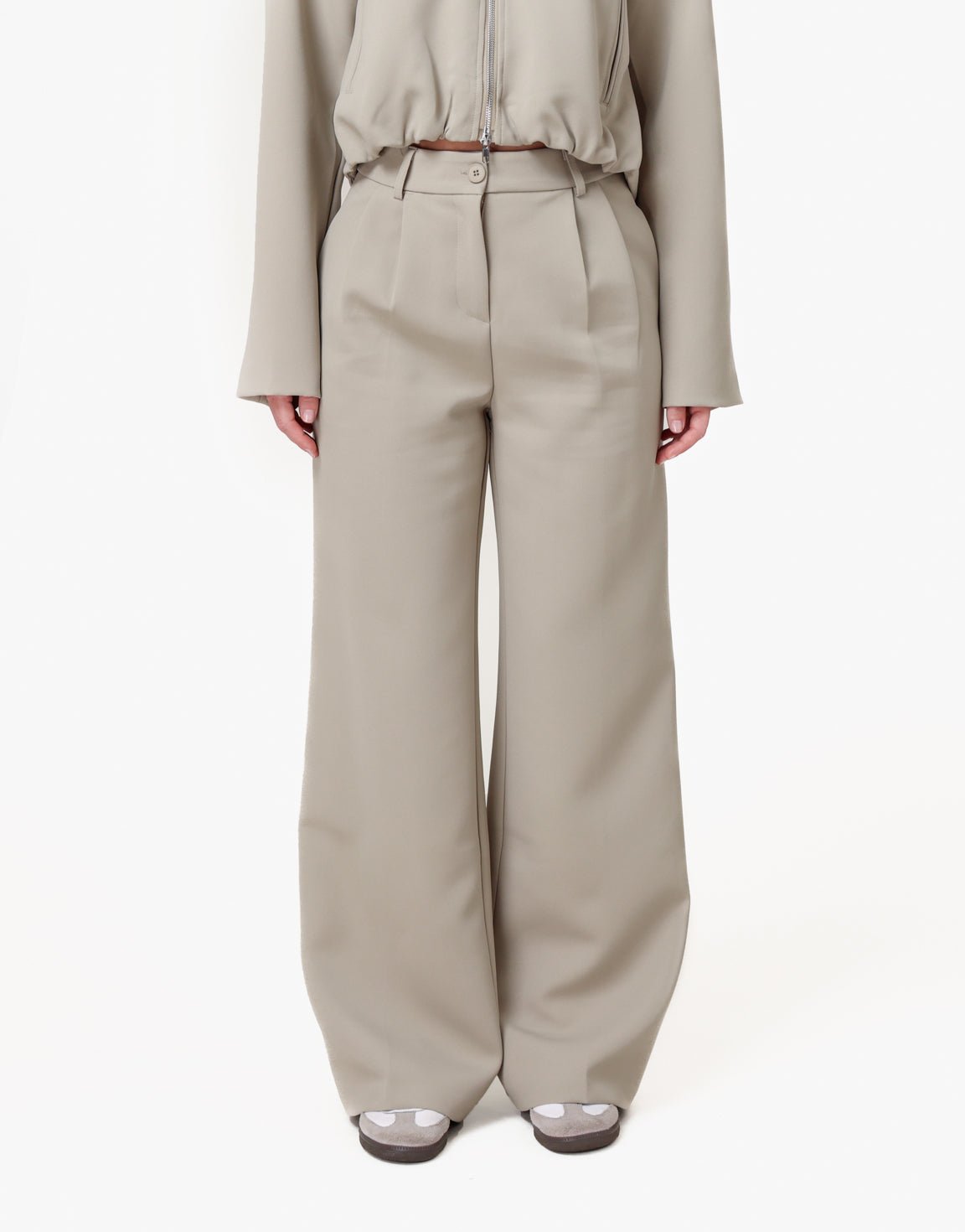 Taupe Premium Wijde - Pantalon